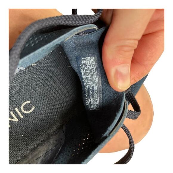 Vionic Joey Dark Navy Blue Perforated Lace Up Casual Sneakers Women's Size 6 - Picture 6 of 7